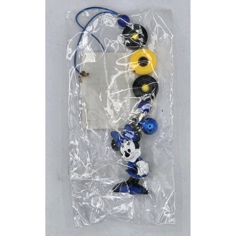 Disney Phone Charm Japan Tokyo Disney Store Blue Black Minnie Mouse - New